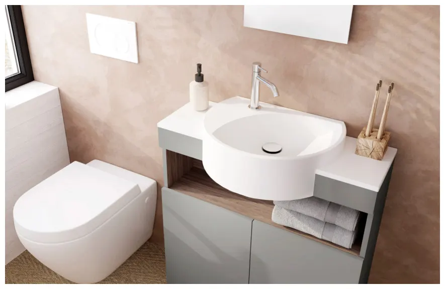renovation-petite-salle-de-bain-4m2-meuble-vasque-compact-var Rénovation de petite salle de bain 4m² avec meuble vasque gain de place dans le Var